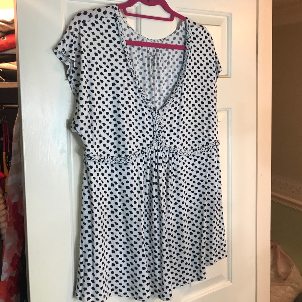 Lane Bryant spotted blouse